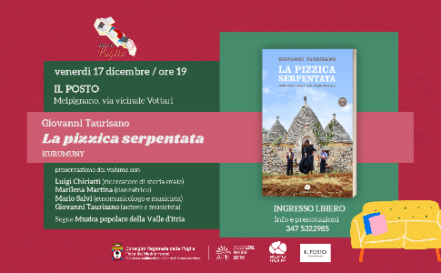 Libri di Puglia: a Melpignano si presenta "La pizzica serpentata" di Giovanni Taurisano