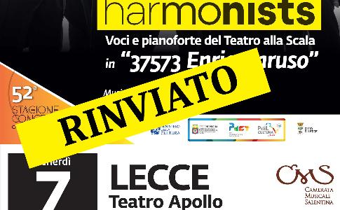 Venerdì 7 Gennaio: Italian Harmonists, voci e pianoforte della Scala @ Teatro Apollo, Lecce