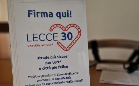 A quota mille la campagna Lecce30 “I cittadini chiedono più sicurezza per tutti e stop al traffico caos” La raccolta di firme proseguirà fino a maggio