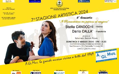 Stagione A.Gi.Mus, sul palco il duo Canocchi-Callà - Domenica 5 maggio 2024 ore 19.00