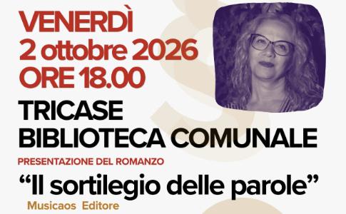 2 ottobre 2026- Tricase- La Biblioteca Comunale ospita Federica F Ricchiuto e «Il sortilegio delle parole»